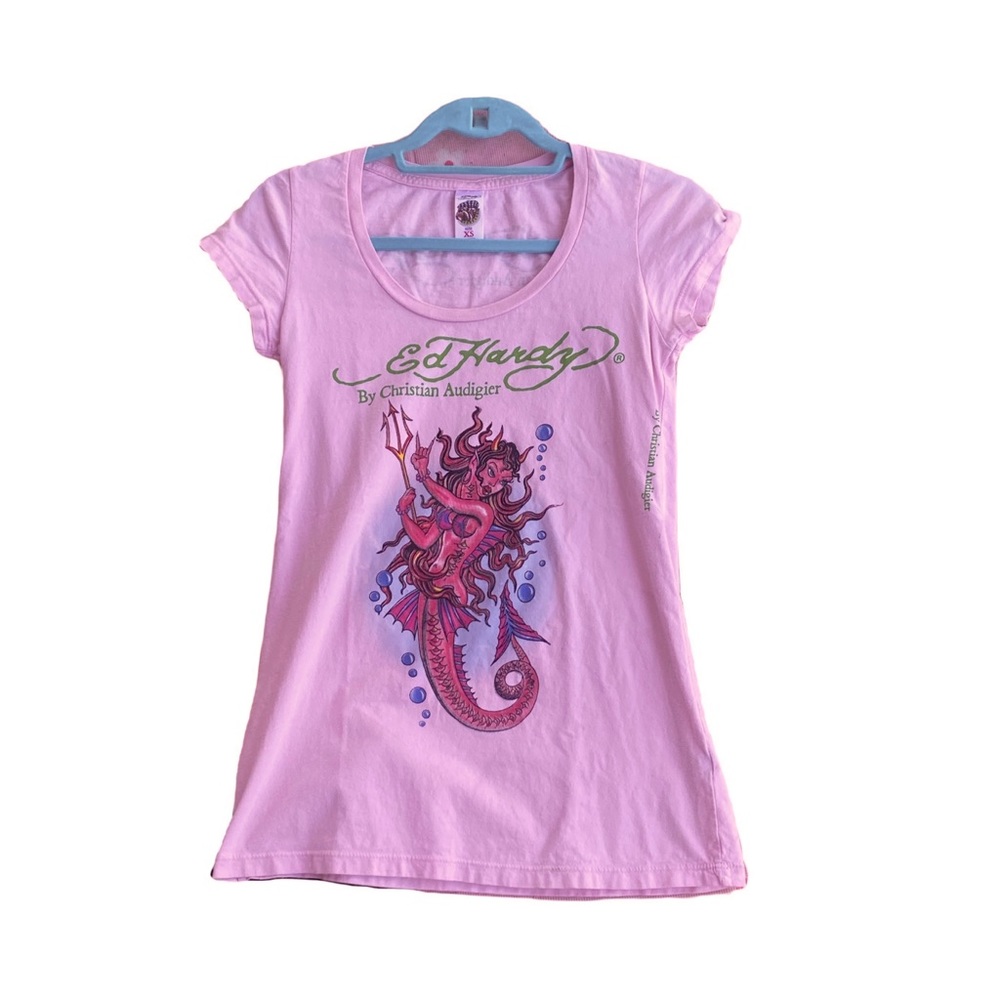 Light Pink Ed Hardy Mermaid Top
